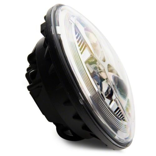 Raxiom for 2007-2018 Jeep Wrangler JK 7-In LED Headlights- Chrome Housing (Clear Lens) - Image 4