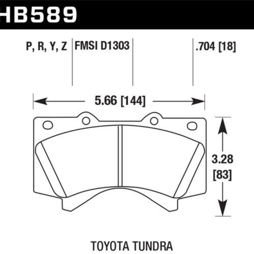Alternative view of Hawk 08-21 Toyota Land Cruiser HP Plus Brake Pad Set