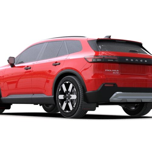 Alternative view of Rally Armor 24-26 Honda Prologue Black Mud Flap - Red Logo