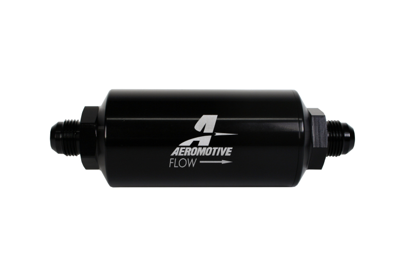 Aeromotive In-Line Filter - (AN -8 Male) 40 Micron Stainless Mesh Element Bright Dip Black Finish - Image 6