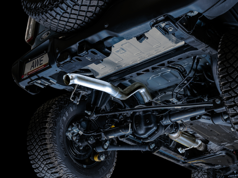 AWE Tuning Exhaust (No Tips) w/ Bash Guard for 2021+ Ford Bronco 0FG - Image 7