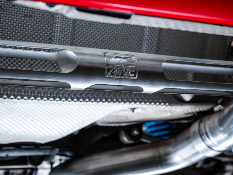 AWE Tuning Track Edition Cat-Back Exhaust - Diamond Black Tips for BMW F8X M3/M4 - Image 8