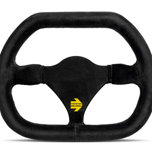 Momo MOD30 Buttons Steering Wheel 320 mm - Black Suede/Black Spokes/1 Stripe - Image 2