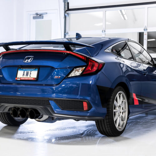 AWE Tuning Touring Edition Exhaust w/Front Pipe & Triple Diamond Black Tips for 2016+ Honda Civic Si - Image 4