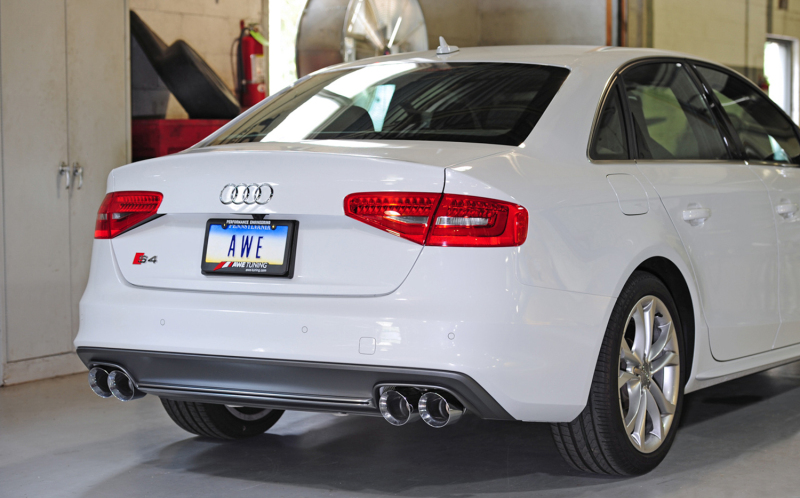 AWE Tuning Track Edition Exhaust - Chrome Silver Tips (102mm) for Audi B8.5 S4 3.0T - Image 2
