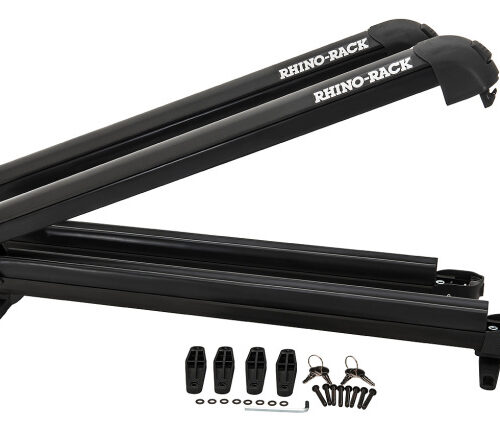 Alternative view of Rhino-Rack Universal Ski/Snowboard Carrier - Fits 6 Pairs of Skis or 4 Snowboards - Black