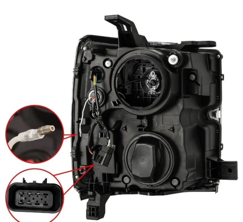 AlphaRex 15-19 Chevy Silverado 2500/3500 LUXX-Series Proj. Headlights Blk w/Actv SeqSig & SBDRL - Image 2