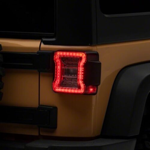 Raxiom for 2007-2018 Jeep Wrangler JK LED Tail Lights- Clear Housing- Clear Lens