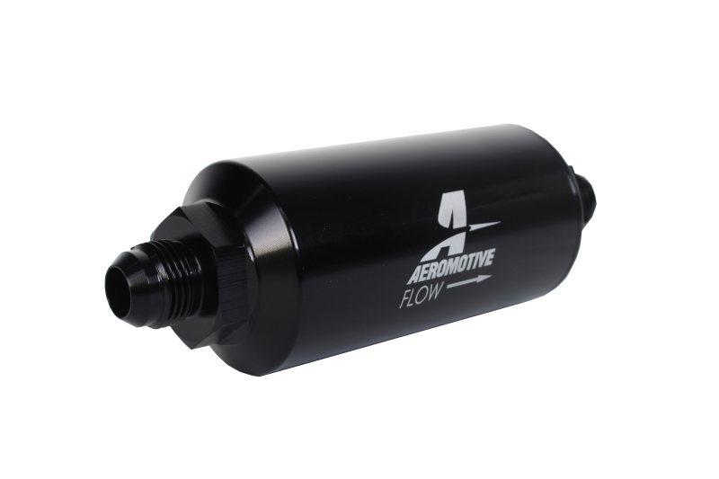 Aeromotive In-Line Filter - AN-08 size Male - 10 Micron Microglass Element - Bright-Dip Black - Image 6
