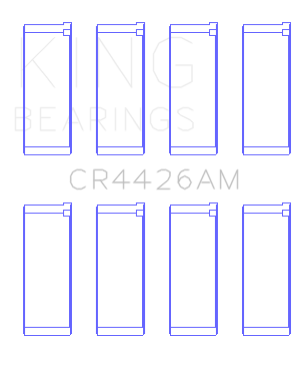 King Engine Bearings Renault R12 (Size +0.50mm) Connecting Rod Bearing Set - Image 2