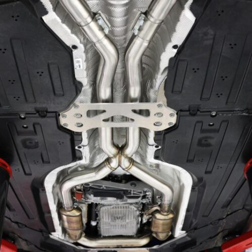 Alternative view of Dinan for 21-27 BMW M3/M4 (G80/G82/G83) High Flow Middle Exhaust - 3in - Stainless Steel
