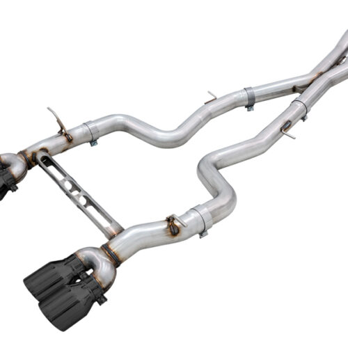 AWE Tuning Track Edition Cat-Back Exhaust - Diamond Black Tips for BMW F8X M3/M4
