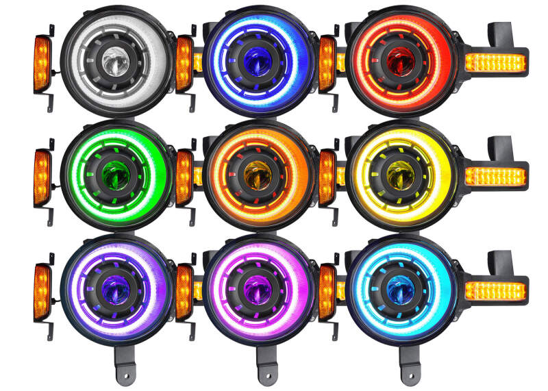 Oracle 2021+ Ford Bronco Oculus Bi-LED Projector Headlights - ColorSHIFT LED - Image 8