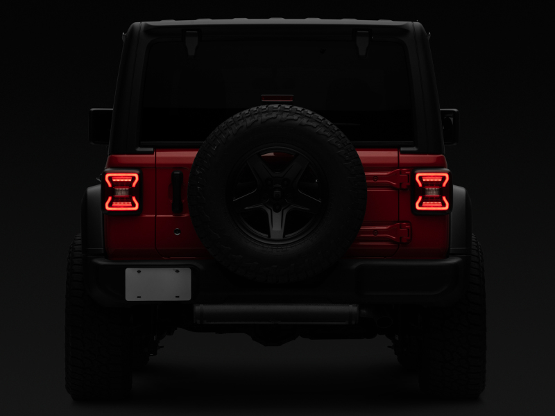 Raxiom for 2018-2022 Jeep Wrangler JL LED Tail Lights- Black Housing - Red Lens - Image 8