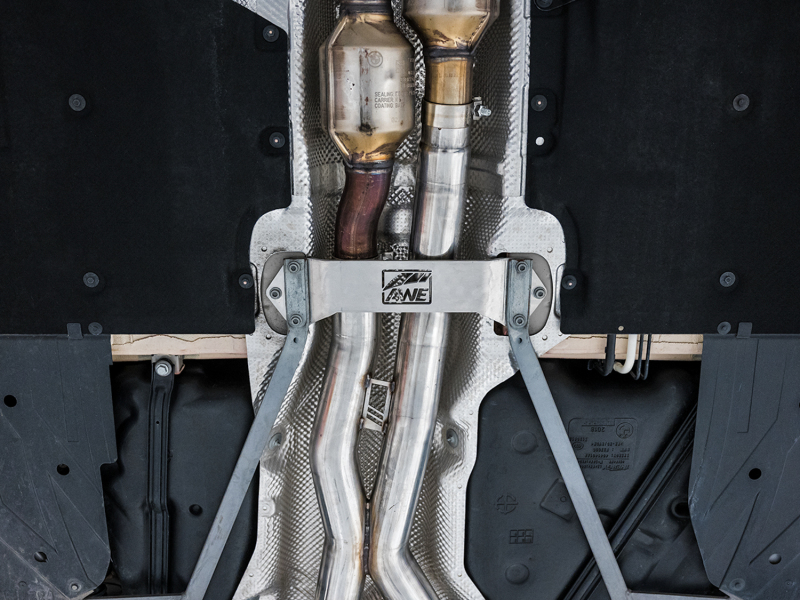 AWE Tuning Track Edition Cat-Back Exhaust - Chrome Silver Tips for BMW F8X M3/M4 - Image 8