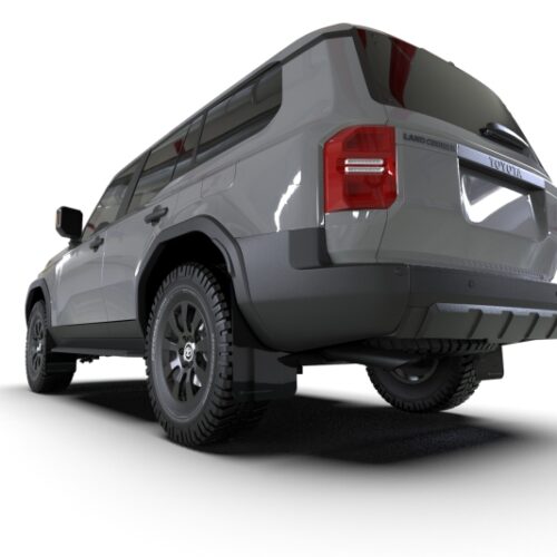 Rally Armor 22-26 Toyota Land Cruiser Black UR Mud Flap Metallic Black Logo - Image 4