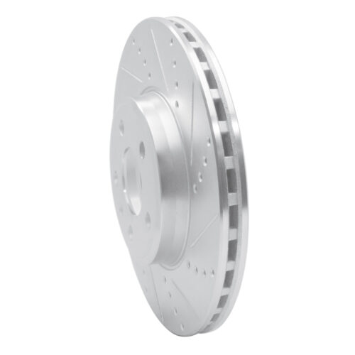 Alternative view of R1 Concepts for 08-25 Audi A4 (USA/Canada) Front Right Drilled & Slotted Silver Brake Rotor