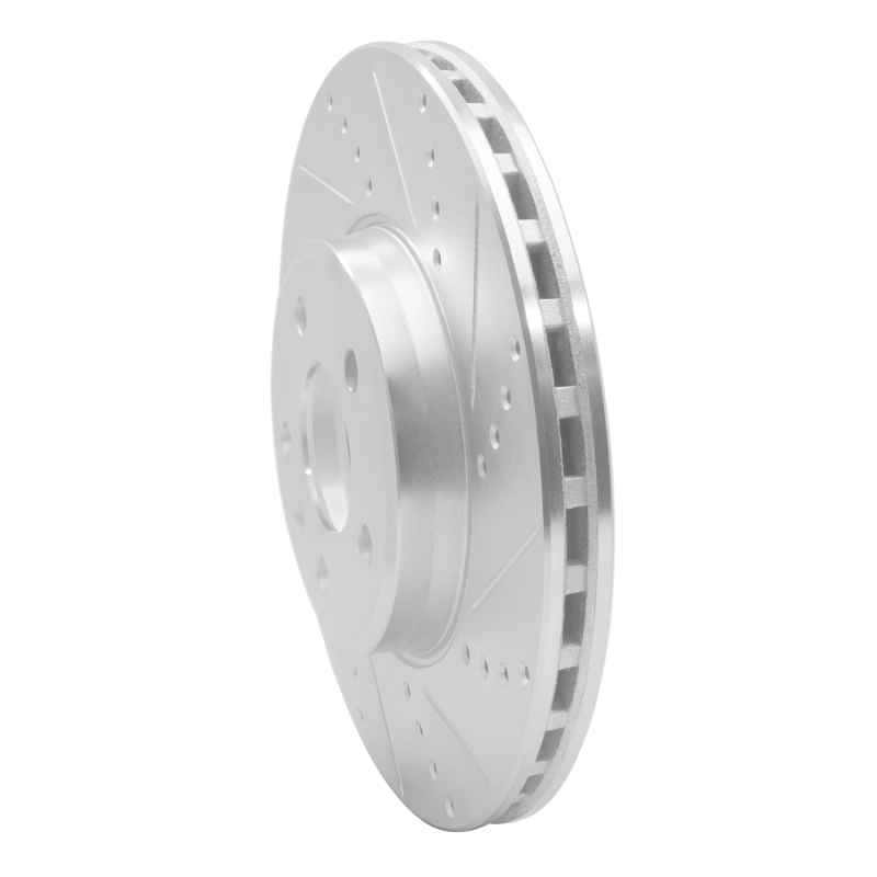R1 Concepts for 08-25 Audi A4 (USA/Canada) Front Right Drilled & Slotted Silver Brake Rotor - Image 2