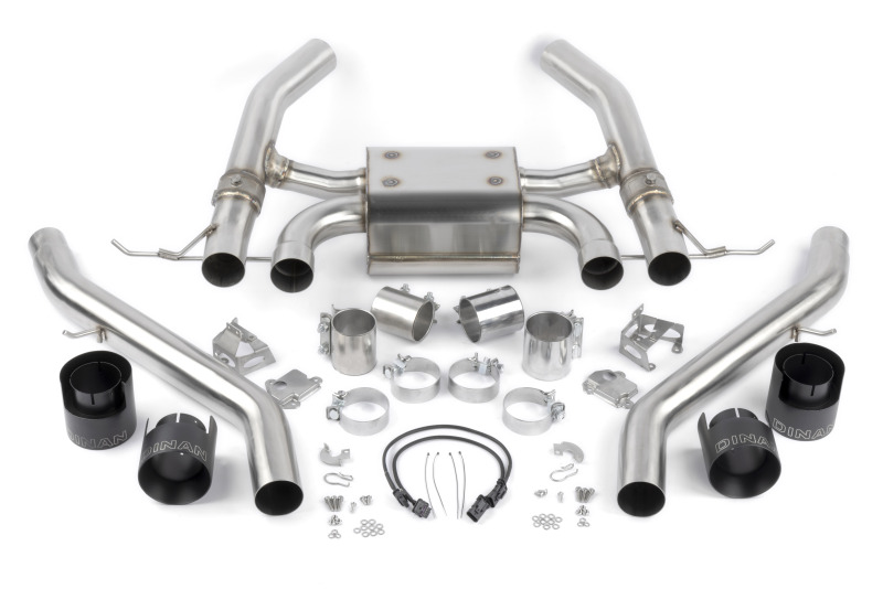 Dinan for 21-27 BMW M3/M4 (G80/G82/G83) Valved Axleback Exhaust System - Black Tips