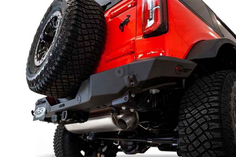 Addictive Desert Designs for 2021+ Ford Bronco Rock Fighter Rear Bumper - Hammer Black - Image 6
