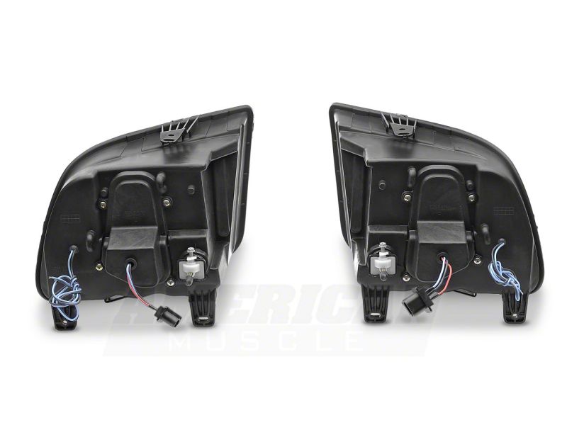 Raxiom for 2005-2009 Ford Mustang Excluding GT500 LED Halo Projector Headlights- Chrome Housing (Clear Lens) - Image 3