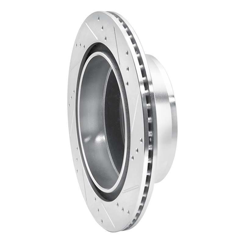 R1 Concepts for 07-20 Cadillac Escalade EXT Rear Left Drilled & Slotted Silver Brake Rotor - Image 4