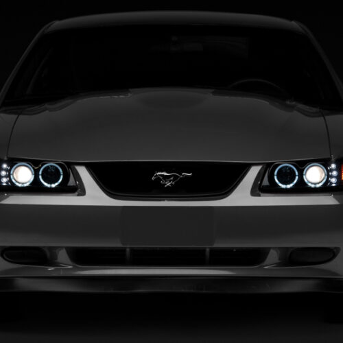 Raxiom for 1999-2004 Ford Mustang Dual LED Halo Projector Headlights- Black Housing (Smoked Lens) - Image 8