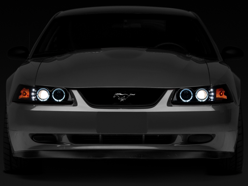 Raxiom for 1999-2004 Ford Mustang Dual LED Halo Projector Headlights- Black Housing (Smoked Lens) - Image 8