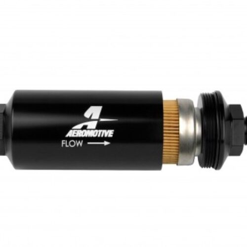 Aeromotive In-Line Filter - (AN -8 Male) 10 Micron Fabric Element Bright Dip Black Finish - Image 9