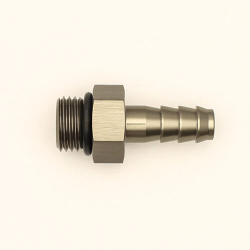 DeatschWerks 6AN ORB Male To 5/16in. Male Triple Barb Fitting (Incl. O-Ring) - Image 2