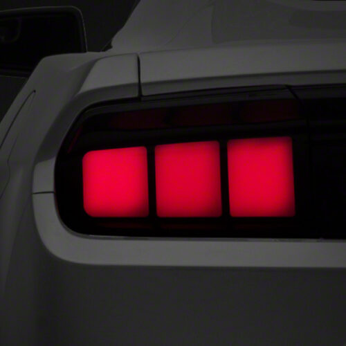 Raxiom for 2015-2023 Ford Mustang Profile LED Tail Lights Gloss Black Housing- Red Lens