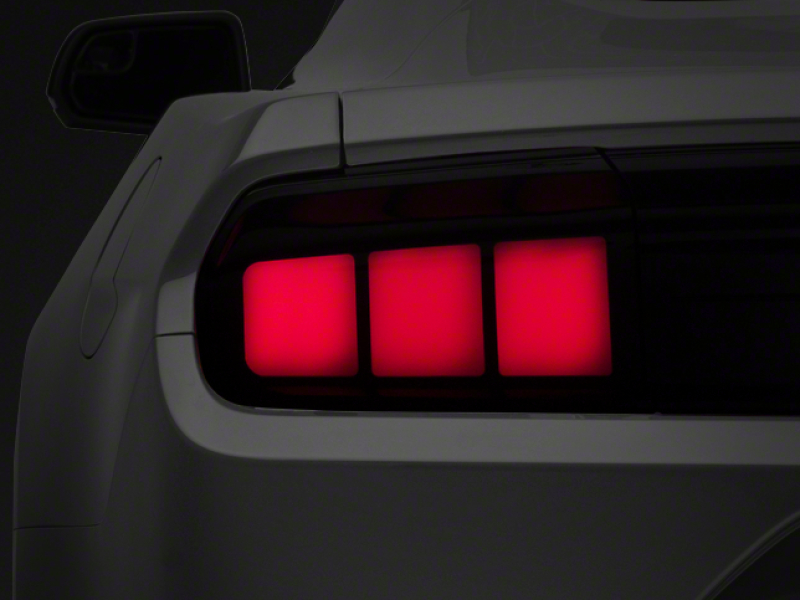 Raxiom for 2015-2023 Ford Mustang Profile LED Tail Lights Gloss Black Housing- Red Lens