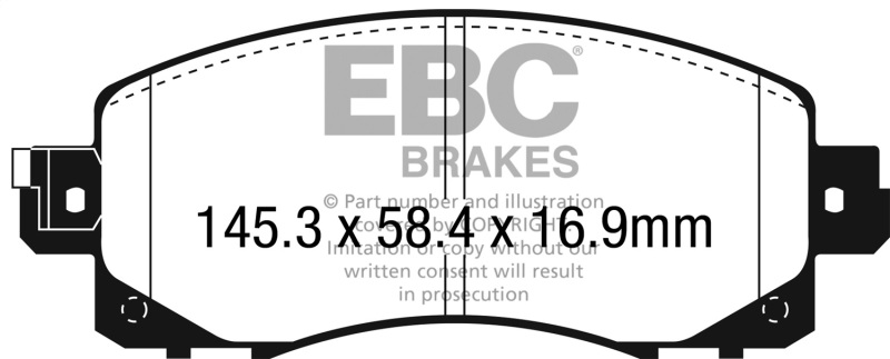 EBC Racing 22-23 Subaru WRX RP-1 Racing Front Brake Pads - Image 3