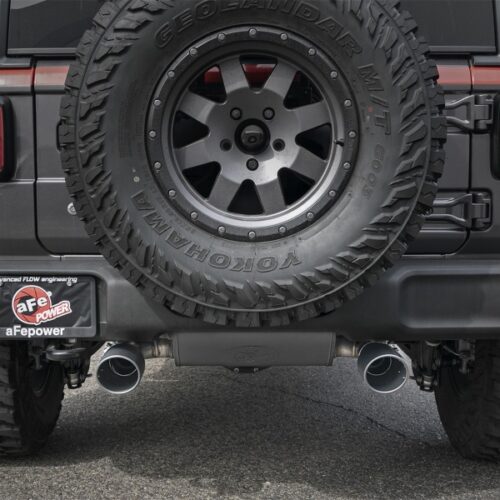 aFe Power Rebel Series 2.5in 409 SS Axle-Back Exhaust w/ Black Tips 2018+ Jeep Wrangler (JL) V6 3.6L