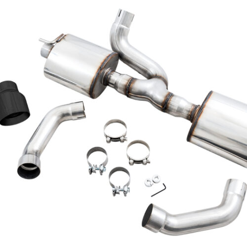 AWE Tuning Axle-Back Dual Exhaust - Diamond Black Tips for 2018+ Jeep Wrangler JL/JLU Tread Edition - Image 7