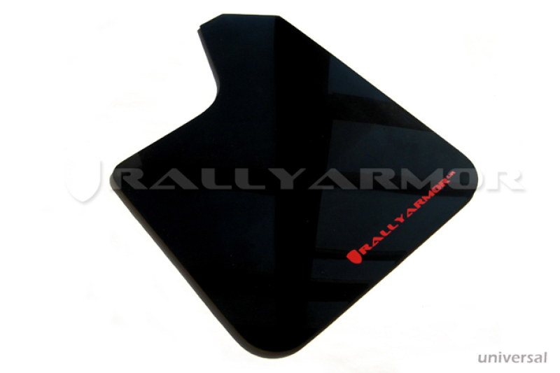 Rally Armor Universal UR Black Mud Flap w/ Metallic Black Logo - Image 2