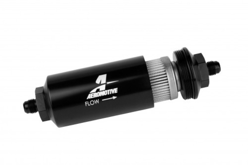 Aeromotive In-Line Filter - (AN-6 Male) 40 Micron Stainless Mesh Element Bright Dip Black Finish - Image 8