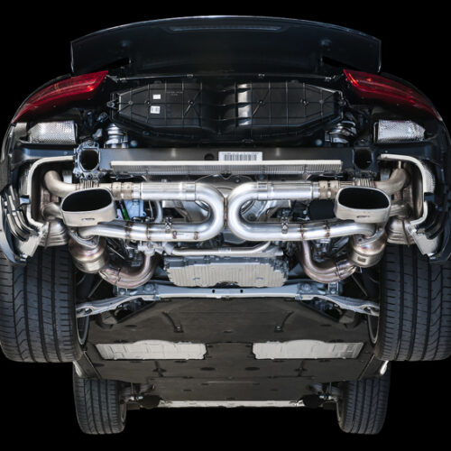 Alternative view of AWE Tuning 991 Carrera Performance Exhaust - Use Stock Tips