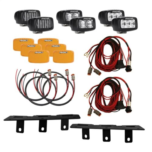 Alternative view of Rigid Industries for 2021+ Ford Mod Bumper Triple SR-M Fog Light Kit