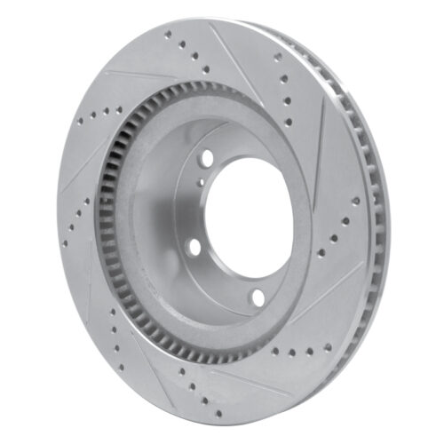DFC 07-22 Lexus LX570 Front Left Drilled & Slotted Silver Brake Rotor - Image 4