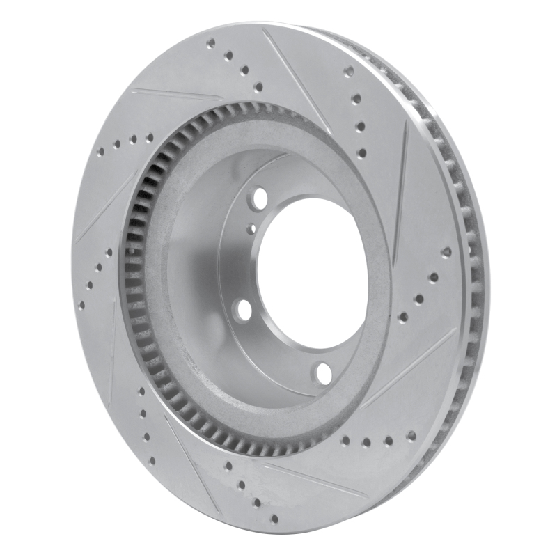 DFC 07-22 Lexus LX570 Front Left Drilled & Slotted Silver Brake Rotor - Image 4