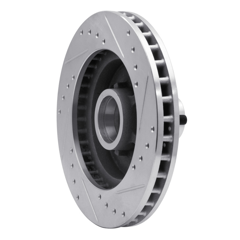 R1 Concepts for 1988-1994 Chevrolet C1500 Front Left Drilled & Slotted Silver Brake Rotor - Image 4