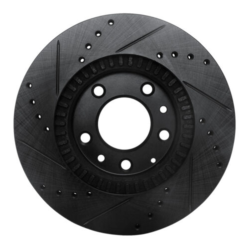 R1 Concepts for 06-15 Mazda MX-5 Miata Front Right Drilled & Slotted Black Brake Rotor - Image 5