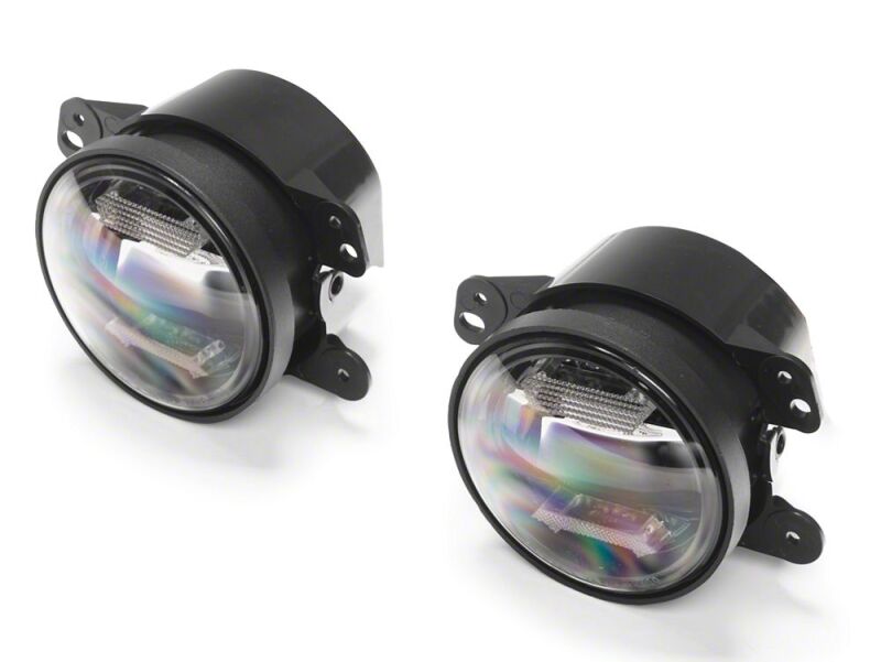 Raxiom for 2007-2018 Jeep Wrangler JK Axial Series LED Angel Eye Fog Lights- Amber and White