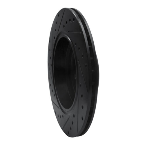 R1 Concepts for 00-06 BMW M3 Rear Right Drilled & Slotted Black Brake Rotor - Image 4