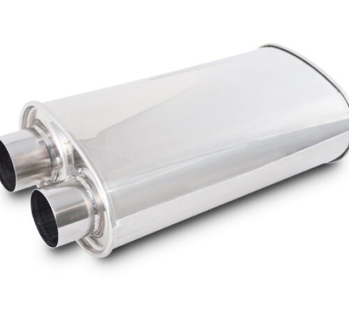 Vibrant Streetpower Oval Muffler 2.50in Inlet/Outlet (Same side)