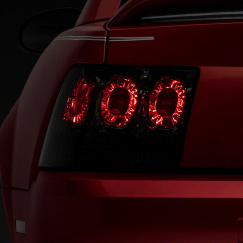 Raxiom for 1999-2004 Ford Mustang Axial Series Altezza Style Tail Lights- Black Housing (Smoked Lens)