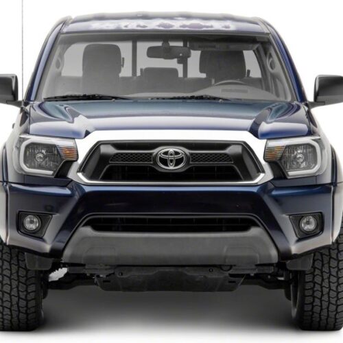 Raxiom for 2012-2015 Toyota Tacoma Axial Series Headlights w/ LED Bar- Black Housing (Clear Lens) - Image 10