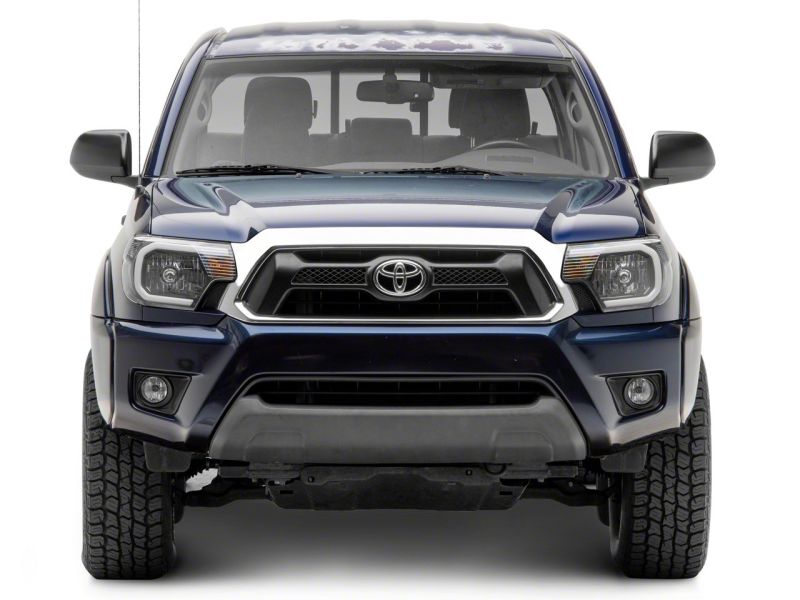 Raxiom for 2012-2015 Toyota Tacoma Axial Series Headlights w/ LED Bar- Black Housing (Clear Lens) - Image 10
