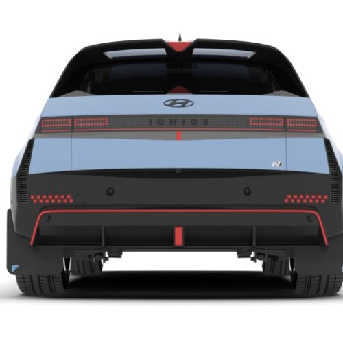 Rally Armor 25-26 Hyundai Ioniq 5 N Black UR Mud Flap Silver Battery Logo - Image 4